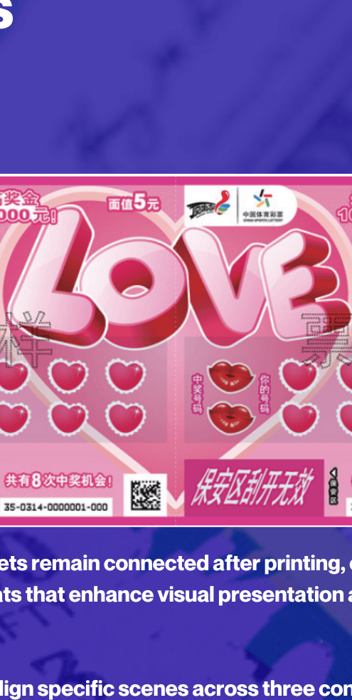 LOVE unseparated heart-folding ticket